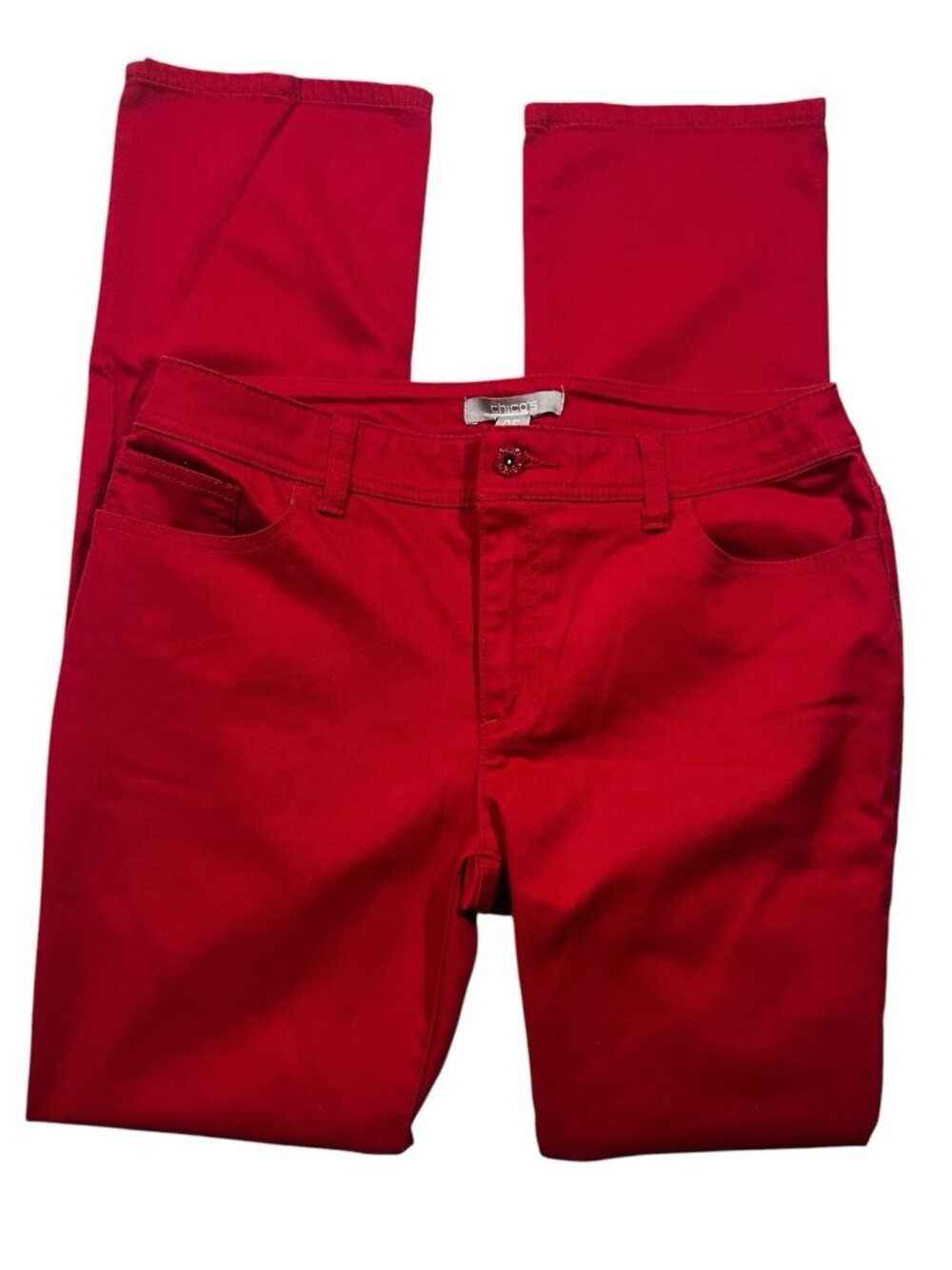 Chico's Straight leg Embellished stretch jeans Women's 0.5(6)